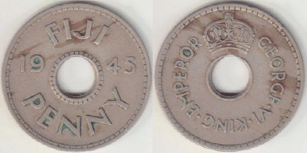 1945 Fiji Penny A002249